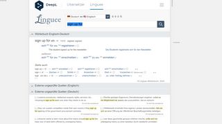 
                            2. sign up for - Deutsch-Übersetzung – Linguee Wörterbuch