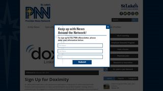 
                            11. Sign Up for Doximity - St. Luke's Provider News Network |