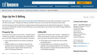 
                            8. Sign Up for E-Billing – City of Toronto