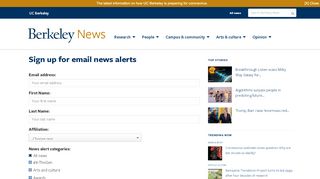 
                            12. Sign up for email news alerts - Berkeley News - UC Berkeley