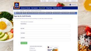 
                            12. Sign Up for Email Newsletter | ALDI US