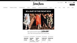 
                            1. Sign up for emails at Neiman Marcus