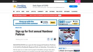 
                            9. Sign up for first annual Nambour Parkrun | Sunshine Coast Daily