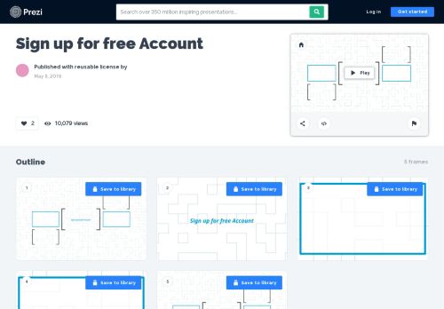 
                            4. Sign up for free Account by on Prezi