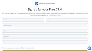 
                            9. Sign Up for Free CRM Trial with Really Simple Systems