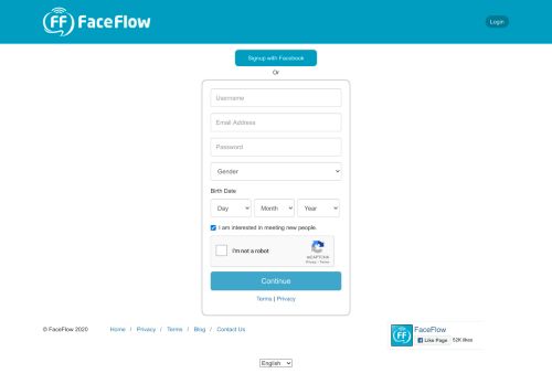 
                            4. Sign up for Free | FaceFlow