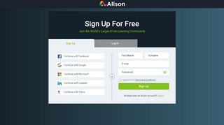 
                            3. Sign Up for Free Online Courses | Alison