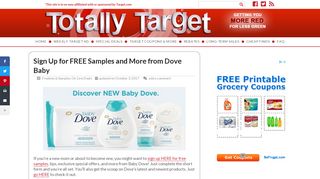 
                            3. Sign Up For FREE Samples And More From Dove Baby | TotallyTarget ...