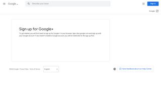 
                            7. Sign up for Google+ - Google Help - Google Support