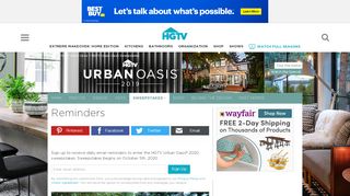 
                            13. Sign Up for HGTV Urban Oasis 2016 Reminders ... - HGTV.com