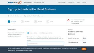 
                            3. Sign up for Hushmail for Small Business