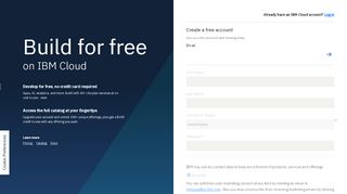 
                            1. Sign up for IBM Cloud