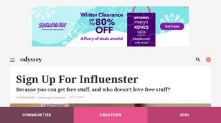 
                            4. Sign Up For Influenster - Odyssey