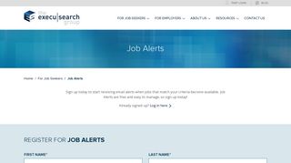 
                            3. Sign Up for Job Alerts - Execu|Search