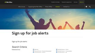 
                            4. Sign up for job alerts - Met Office Careers