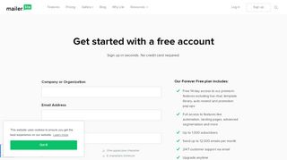 
                            8. Sign up for MailerLite account - MailerLite