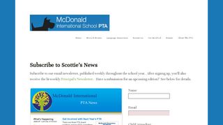 
                            9. Sign up for McDonald News - McDonald International School PTA