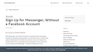 
                            3. Sign Up for Messenger, Without a Facebook Account | Facebook ...