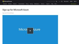 
                            5. Sign up for Microsoft Azure