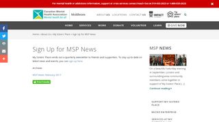 
                            11. Sign Up for MSP News | CMHA Middlesex