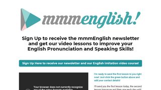 
                            1. Sign Up For My FREE Lessons! - mmmEnglish