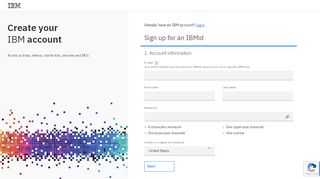 
                            3. Sign up for My IBM account