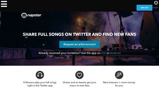 
                            1. Sign up for Napster