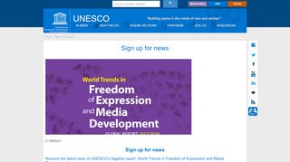 
                            4. Sign up for news - Unesco