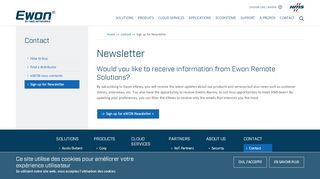 
                            7. Sign up for Newsletter - eWON