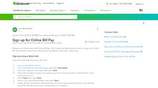 
                            10. Sign up for Online Bill Pay - QuickBooks Community - Intuit