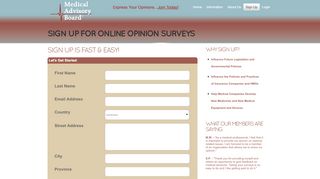 
                            8. Sign Up For Online Opinion Surveys | Medical Advisory Board