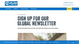 
                            11. Sign up for our global newsletter | Plan International