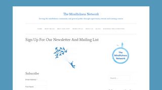 
                            9. Sign up for our Newsletter and Mailing List – The Mindfulness Network