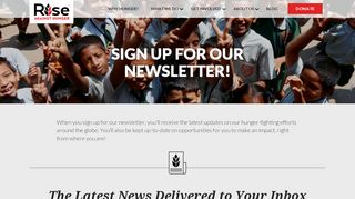 
                            4. Sign Up for Our Newsletter! - Rise Against Hunger