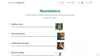 
                            7. Sign Up for Our Newsletters – Everyday Health