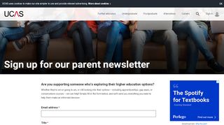 
                            7. Sign up for our parent newsletter | | UCAS