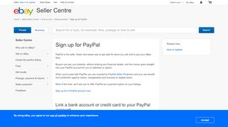 
                            5. Sign up for PayPal | UK eBay Seller Centre | Linking PayPal to your ...