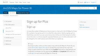 
                            13. Sign up for Plus—ArcGIS Maps for Power BI | ArcGIS
