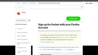 
                            13. Sign up for Pocket with your Firefox Account | Firefox Yardımı