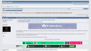 
                            4. Sign up for Primedice and earn 50% of your referral commision ...