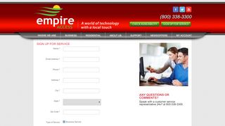 
                            10. Sign Up For Service - Empire Access