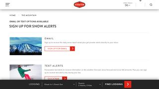 
                            4. Sign up for snow alerts - Stratton Mountain Resort