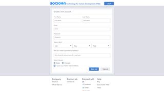 
                            2. Sign up For SocioON