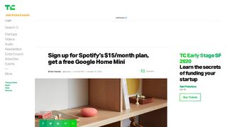 
                            13. Sign up for Spotify's $15/month plan, get a free Google Home Mini ...