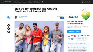 
                            10. Sign Up for TextNow and Get $45 Credit on Cell Phone Bill ...