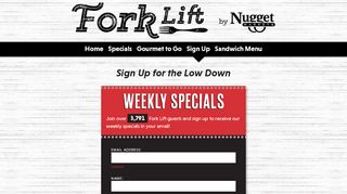 
                            9. Sign Up for the Fork Lift Email Newsletter - Fork Lift by Nugget Markets