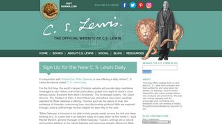 
                            8. Sign Up for the New C. S. Lewis Daily - Official Site | CSLewis.com