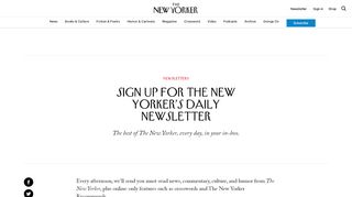 
                            13. Sign Up for The New Yorker's Daily Newsletter | The New Yorker