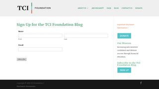 
                            12. Sign Up for the TCI Foundation Blog - TCI Foundation