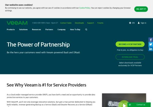 
                            7. Sign up for the Veeam Cloud & Service Provider Program